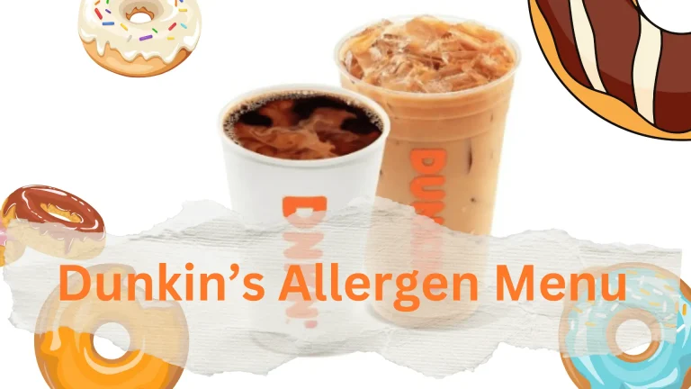 dunkin donuts allergen menu